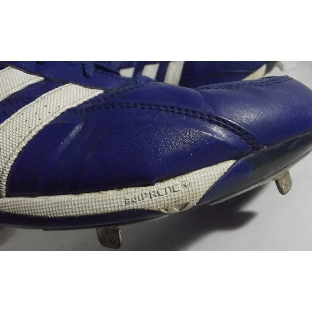 Adidas Low Baseball Cleats 466356 Mens Shoes Sz 15 Blue White Adiprene